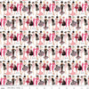 Image of Barbie™ Vintage Fashion White quilting cotton fabric by Official Licensed Product for Riley Blake Designs. Features dresses on a white background. Cute Little Fabric Shop