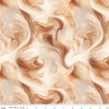 Image of Coffee Time Swirl Cinnamon quilting cotton fabric by The RBD Designers for Riley Blake Designs. Features swirls on a brown background. Cute Little Fabric Shop
