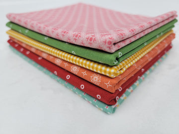Prim Fat Quarter Bundle 6 pieces 6FQ-PRIM - Lori Holt - Riley Blake Designs -  Precut - Bright Geometric - Quilting Cotton Fabric