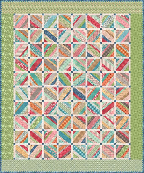 SALE 10" Paper Strings Quilt Paper ST-46800 by Lori Holt - Riley Blake Design - 7" Scrappy String Blocks Template