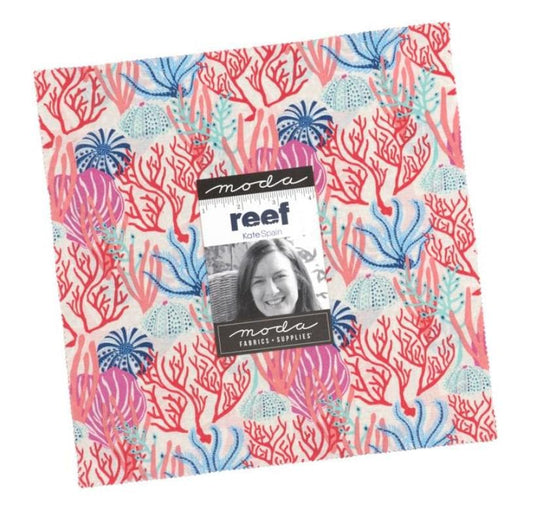 SALE Reef Layer Cake 10" Stacker Bundle 27340LC - Moda Fabrics - 42-Piece Precut  - Sea Plants Ocean - Quilting Cotton Fabric