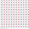 Image of Patchwork Dresden Cream quilting cotton fabric by Liza Taylor for Riley Blake Designs. Features Dresden on a white background. Cute Little Fabric Shop