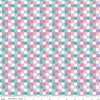 Image of Patchwork Checks Purple quilting cotton fabric by Liza Taylor for Riley Blake Designs. Features squares on a purple background. Cute Little Fabric Shop