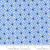 Image of Reef Medallion Swordfish quilting cotton fabric by Kate Spain for Moda Fabrics. Features geometric pattern on a blue background. Cute Little Fabric Shop