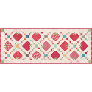 SALE Sweet Strawberry Patch Runner Box Quilt Kit KT-17161 - Lori Holt - Riley Blake Designs - Farmer's Daughter - Quilting Cotton Fabric