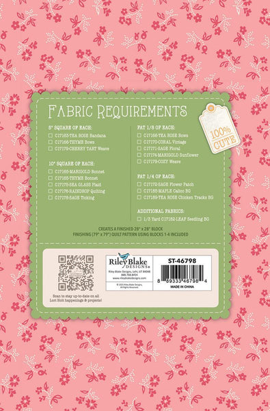 SALE Farmer's Daughter Quilt Seeds PATTERN Summer Barn ST-46798 - Riley Blake Designs - Instructions Only - Precut Friendly