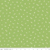 Image of Virginia Rose Leaflet Green quilting cotton by Katherine Lenius for Riley Blake Designs. Features leaves on a green background. Cute Little Fabric Shop
