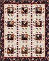 SALE Stars Around Quilt Kit - QT Fabrics - Pattern Fabric - Patriotic Bald Eagle USA - Quilting Cotton Fabric - Panel Quilt