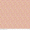 Image of Farmer's Daughter Floral Coral quilting cotton fabric by Lori Holt for Riley Blake Designs. Features flowers on a cream background. Cute Little Fabric Shop