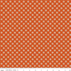 Image of Farmer's Daughter Quilting Pumpkin quilting cotton fabric by Lori Holt for Riley Blake Designs. Features geometric on an orange background. Cute Little Fabric Shop