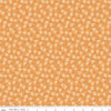 Image of Farmer's Daughter Bonnet Marigold quilting cotton fabric by Lori Holt for Riley Blake Designs. Features flowers on an orange background. Cute Little Fabric Shop