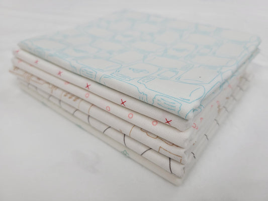 Bee Backgrounds Fat Quarter Bundle 6 pieces 6FQ-BEEBACKGROUNDS - Lori Holt - Riley Blake Designs -  Precut - Quilting Cotton Fabric