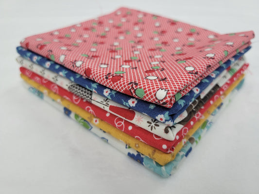 Cook Book Fat Quarter Bundle 6 pieces 6FQ-COOKBOOK - Lori Holt - Riley Blake Designs -  Precut - Flowers - Quilting Cotton Fabric