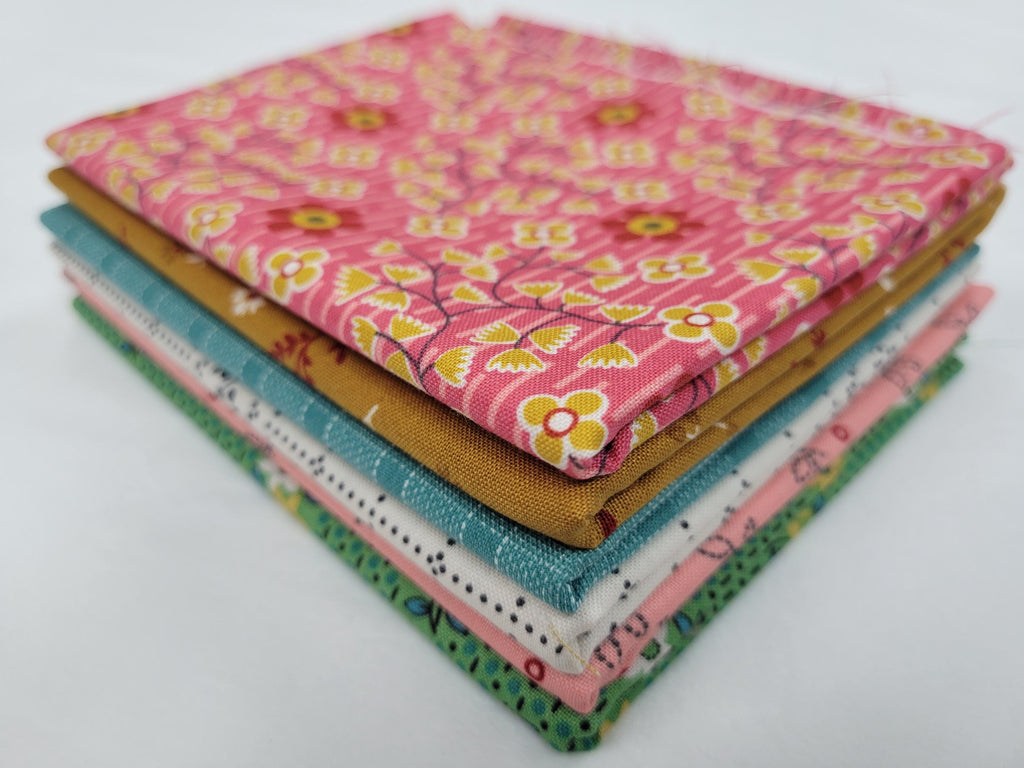 Gentler Times Fat Quarter Bundle 6 pieces 6FQ-GENTLERTIMES - Lori Holt - Riley Blake - Pre cut Precut - Nature - Quilting Cotton Fabric