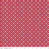 Image of Radiant Ruby Moroccan Schoolhouse quilting cotton fabric by Dani Mogstad for Riley Blake Designs. Features medallions on a red background. Cute Little Fabric Shop