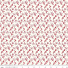 Image of Radiant Ruby Floral Cloud quilting cotton fabric by Dani Mogstad for Riley Blake Designs. Features flowers on a white background. Cute Little Fabric Shop