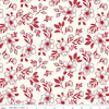 Image of Radiant Ruby Main Cloud quilting cotton fabric by Dani Mogstad for Riley Blake Designs. Features flowers on a white background. Cute Little Fabric Shop