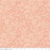 Image of Rose & Violet's Bouquet Des Fleurs Lace Blush quilting cotton fabric by Miss Rose Sister Violet for Riley Blake Designs. Features flowers on an orange background. Cute Little Fabric Shop