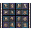 SALE Night Owls Owl Picture Patches Panel 31565 Black J - QT Fabrics - Birds Trees Plants Nature Outdoors - Quilting Cotton Fabric