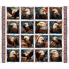 Eagle Picture Patches Panel 31660 Birch E - QT Fabrics - Independence Day Patriotic USA - 1776 - Quilting Cotton Fabric