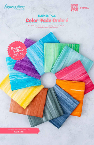 SALE Expression Batiks Elementals Color Fade Ombre Fat Quarter Bundle 11 pieces FQ-21201-11 - Riley Blake - Pre cut Precut - Quilting Fabric
