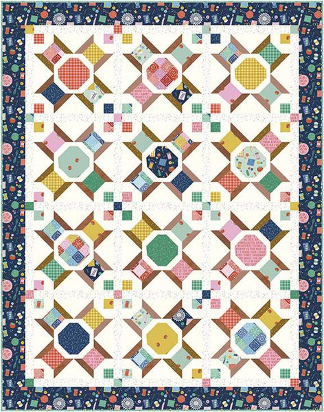 Vintage Spools Quilt PATTERN P233 by Aria & Ava Quilts - Riley Blake Design - INSTRUCTIONS Only - Fat Quarter Friendly Sew Theme