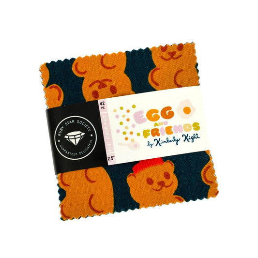 Egg & Friends Mini Charm Pack 2 1/2" Stacker Bundle RS3106MC - Moda Fabrics - 42-Piece Precut  - Quilting Cotton Fabric