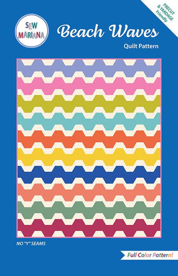 SALE Beach Waves Quilt PaTTERN KS-2501 - Mariana Diaz - Moda Fabrics - INSTRUCTIONS Only - 10" Stacker Friendly Fat Quarter Friendly