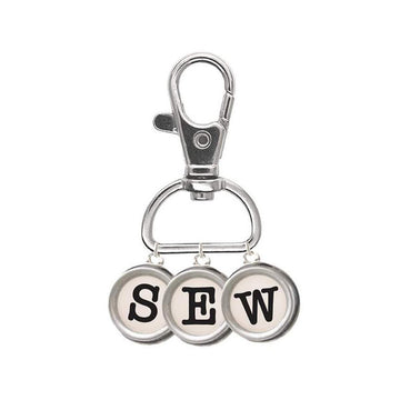 DEAL Lori Holt Enamel Happy Charm ST-45610 "SEW" Typewriter Keys - Riley Blake Designs - Approximately 1 3/4" x 1 3/4"