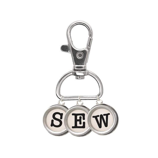 DEAL Lori Holt Enamel Happy Charm ST-45610 "SEW" Typewriter Keys - Riley Blake Designs - Approximately 1 3/4" x 1 3/4"