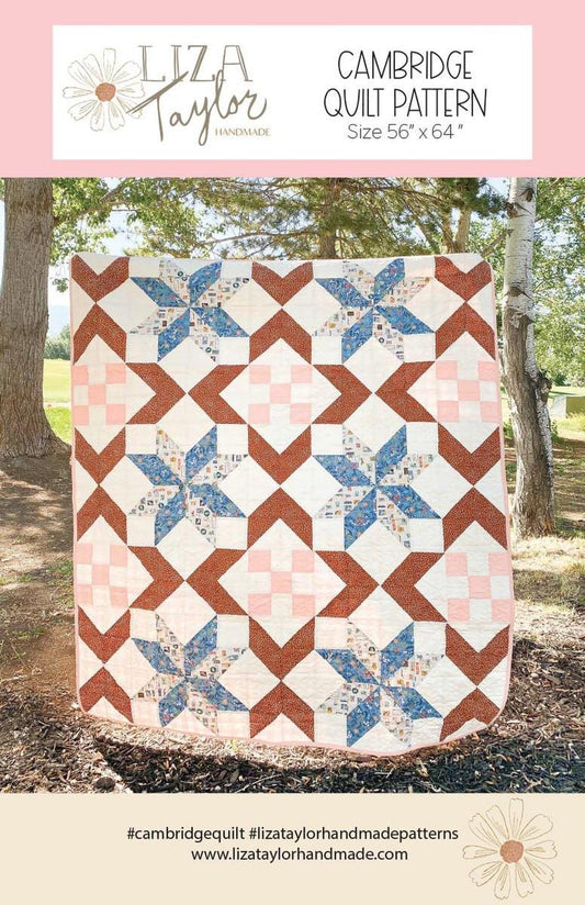 Handmade Cambridge Quilt PATTERN P260 - Liza Taylor - Riley Blake Designs - INSTRUCTIONS Only - Geometric - Beginner Friendly