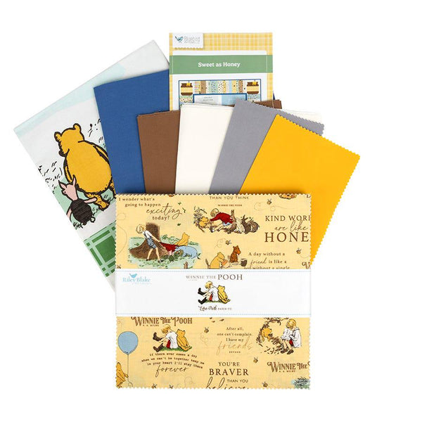 Winnie the Pooh Sweet as Honey Panel Quilt Kit KT-17000 - Riley Blake Designs - Box Quilt Kit Pattern - Quilting Cotton Fabric