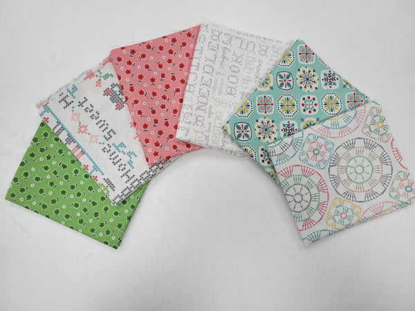 Stitch Fat Quarter Bundle 6 pieces 6FQ-STITCH - Lori Holt - Riley Blake Designs - Pre cut Precut - Crafting - Quilting Cotton Fabric