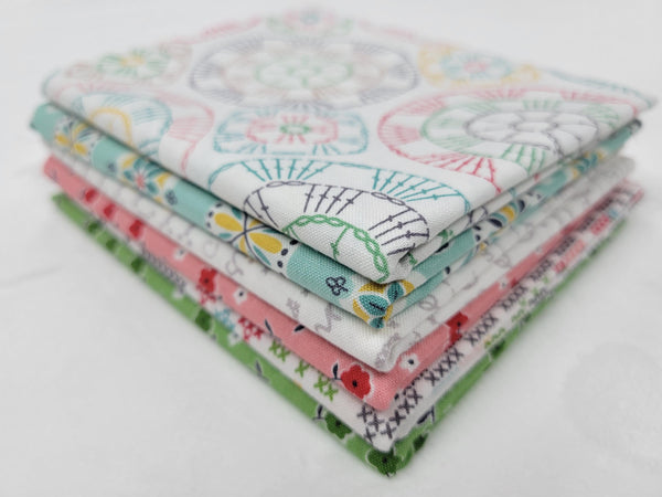 Stitch Fat Quarter Bundle 6 pieces 6FQ-STITCH - Lori Holt - Riley Blake Designs - Pre cut Precut - Crafting - Quilting Cotton Fabric