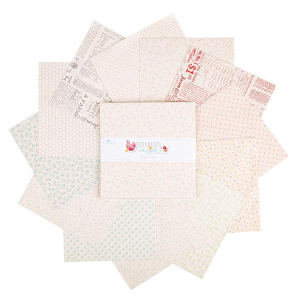 SALE Farmer's Daughter Backgrounds Layer Cake 10" Stacker Bundle 10-17160B-42 - Riley Blake - 42 piece Precut Pre cut - Quilting Cotton