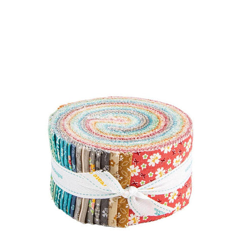 SALE Farmer's Daughter 2.5 Inch Rolie Polie Jelly Roll 40 pieces RP-17160-40 - Riley Blake - Pre cut Bundle - Quilting Cotton Fabric