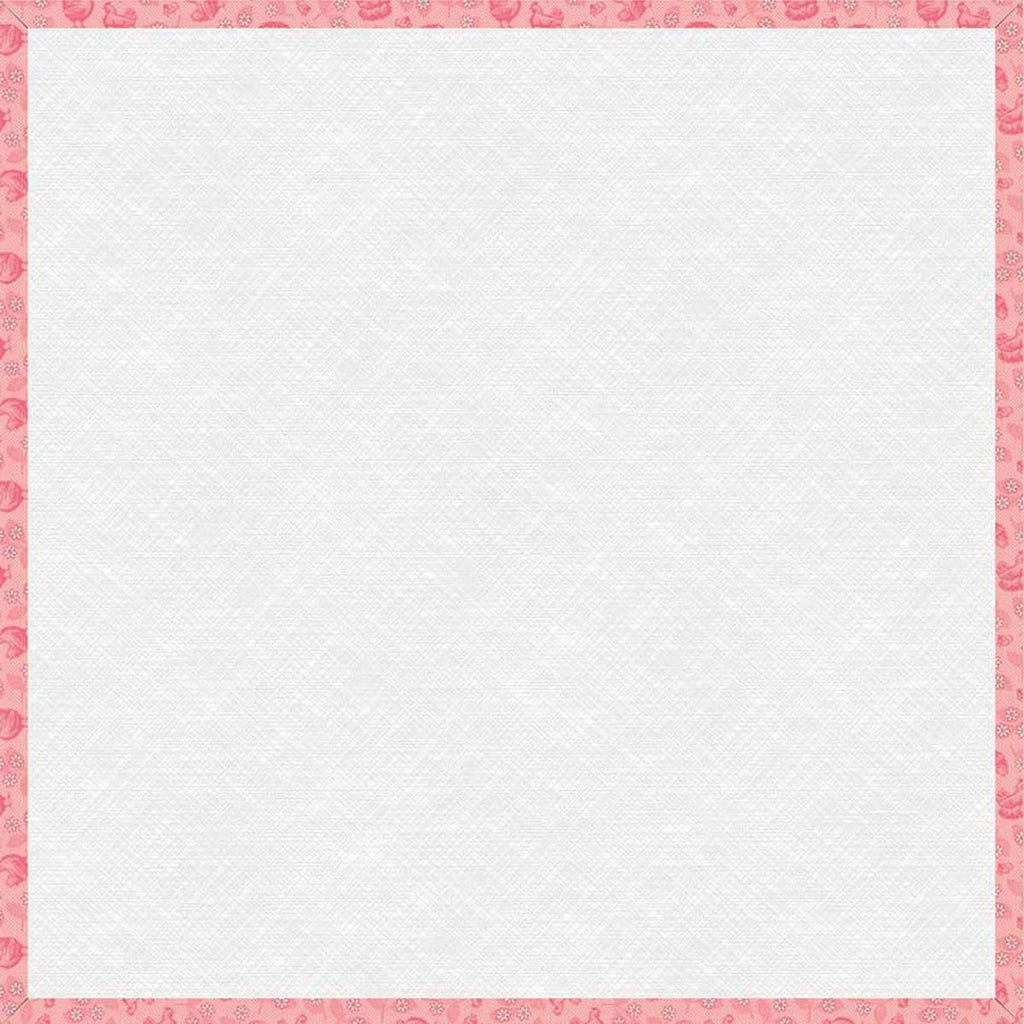Lori Holt 18" Design Board Farmer's Daughter DB-46780 Coral - Riley Blake Designs - Quilt Block Placement 18 Inches Square