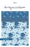 Blue Blooms & Threads Fat Quarter Bundle - Riley Blake - 16-piece Precut - Quilting Cotton Fabric
