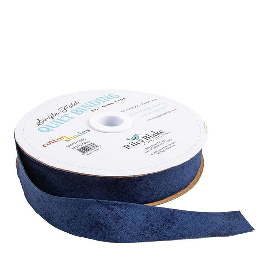 DEAL Single-Fold Quilt Binding Shade STSFB-48827 Nighttime - Riley Blake Designs - 2 1/2" Bias Binding - by the yard