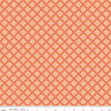 Image of Virginia Rose Patchwork Orange quilting cotton by Katherine Lenius for Riley Blake Designs. Features squares on an orange background. Cute Little Fabric Shop