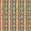 Image of Born to Run Horse & Mandalas Border Strip Multi quilting cotton fabric by Dan Morris for QT Fabrics. Features horses and flowers on a cream background. Cute Little Fabric Shop