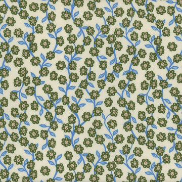 Hello Alice Garden RS2128 Shell - Moda Fabrics - Floral Flowers Leaf Leaves - Ru- Star - Quilting Cotton Fabric