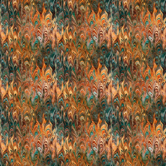 20" End of Bolt - Eye of the Tiger Marble 30480 Multi X - - QT Fabrics - Texture - Quilting Cotton Fabric