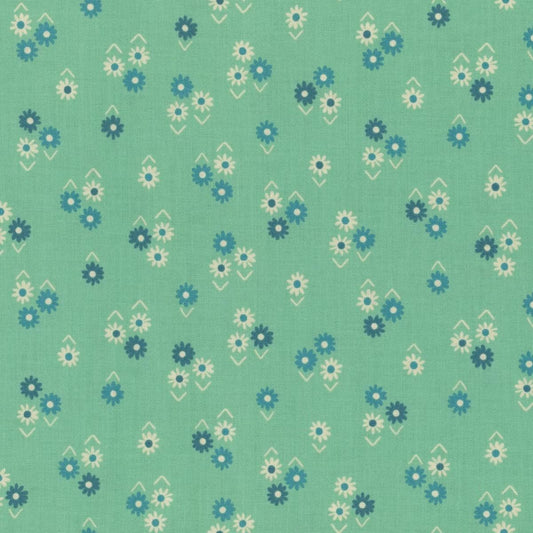 SALE Juicy Small Floral RS0092 Moss - Moda Fabrics - Novelty Flowers - Quilting Cotton Fabric