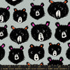 25" End of Bolt - Teddy And The Bears Bear Heads RS2102 Oyster - Moda Fabrics - Novelty Animal Heads - Quilting Cotton Fabric