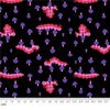 Hello Alice Caterpillar RS2127 Black - Moda Fabrics - Mushrooms Fungi Animal - Ru- Star - Quilting Cotton Fabric
