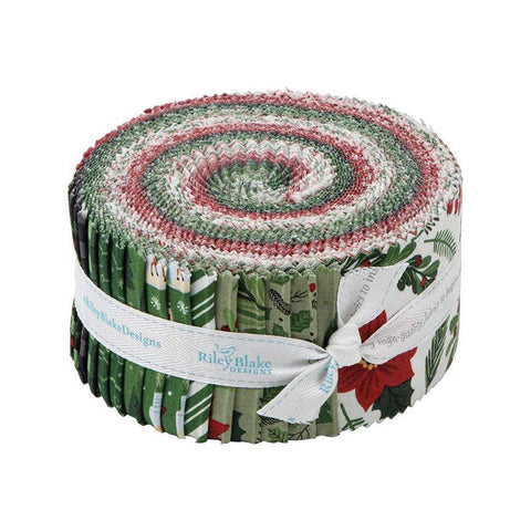 The Magic of Christmas 2.5 Inch Rolie Polie Jelly Roll 40 pieces - Riley Blake - Precut Pre cut Bundle - Quilting Cotton Fabric
