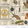 23" End of Bolt - The Great Outdoors Vintage Forest 20881 Cloud - Moda Fabrics - Animals Text - Quilting Cotton Fabric