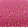 33" End of Bolt - SALE I Heart Ombre METALLIC 10875 Magenta - Moda - Light to Darker Hot Pink with Gold SPARKLE - Quilting Cotton Fabric