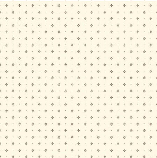 12" End of Bolt - Go West with John Wayne Dots C12194 Cream - Riley Blake - Cowboy Western Curved Diamonds - Quilting Cotton Fabric
